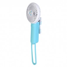 Multifunctional Outdoor Self-portrait Monopod Extendable Wired Selfie Stick Power Bank With Mini Handheld USB Fan - Blue